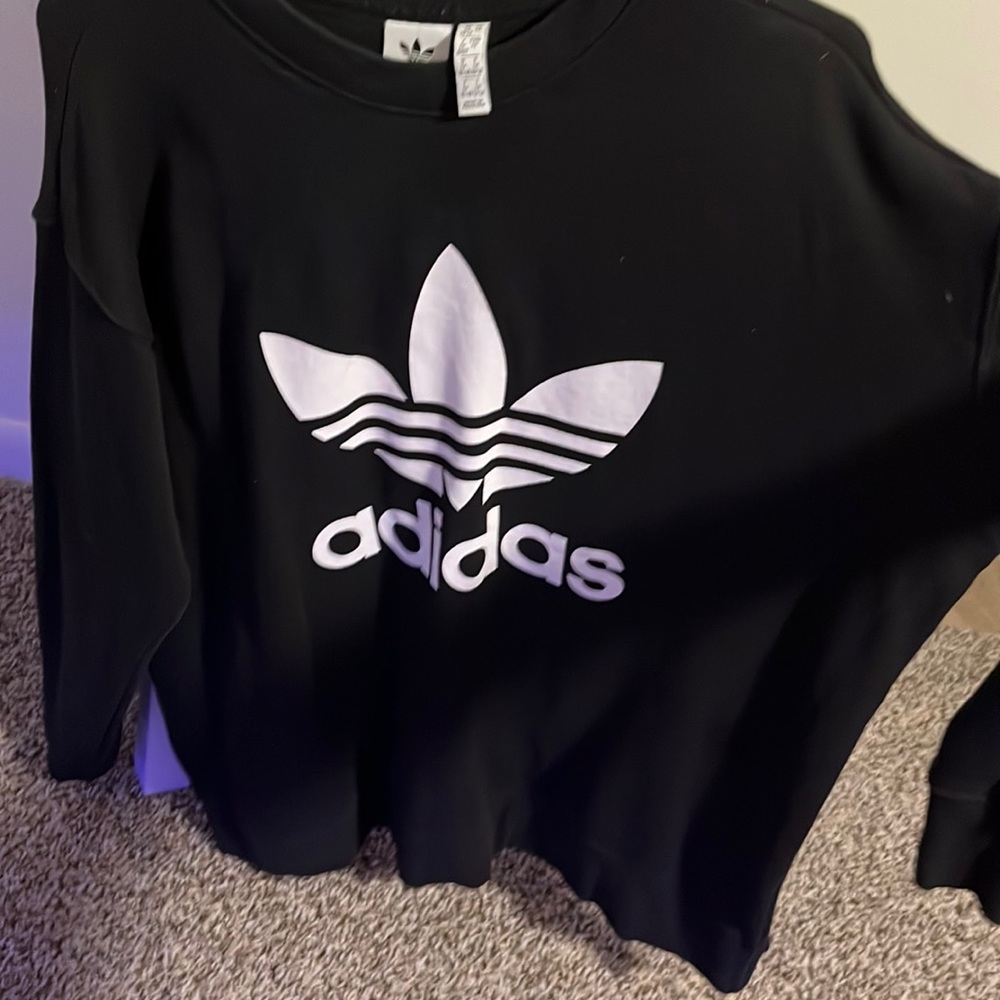 simple black and white adidas sweatshirt
